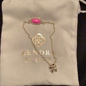 Kendra Scott pink Elaina adjustable bracelet